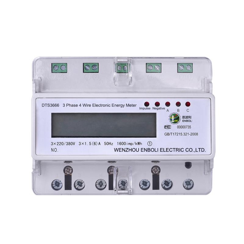 3 phase 4 wire electronic energy meter