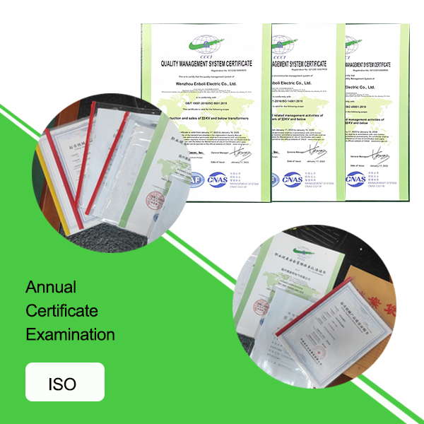 Examen de certificat annuel ISO