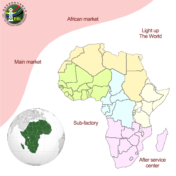 Marché principal de notre société – marché africain